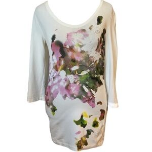 Escada Sport Multi Color Abstract Print Top Size Small